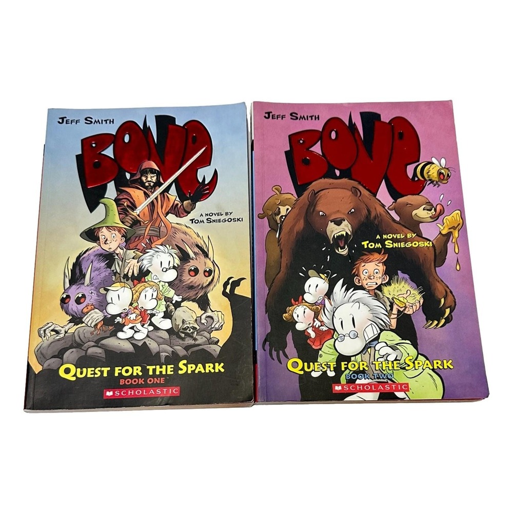 Bone Quest For‎ The Spark Lot 2 Smith Light Novels Vol 1 and 2 Scholastic PB